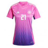 Camiseta Alemania Ilkay Gundogan #21 Segunda Equipación Replica Eurocopa 2024 para mujer mangas cortas